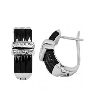 Серьги из керамики с серебром ‒ Mirserebra925.ru