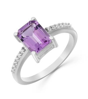 Серебряное кольцо с аметистом ‒ Mirserebra925.ru