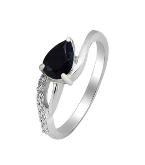 Серебряное кольцо с сапфиром – Mirserebra925.ru