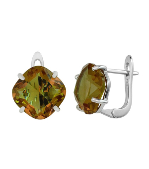 Серебряные серьги с султанитом ‒ Mirserebra925.ru