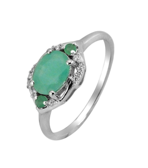 Серебряное кольцо с изумрудом – Mirserebra925.ru