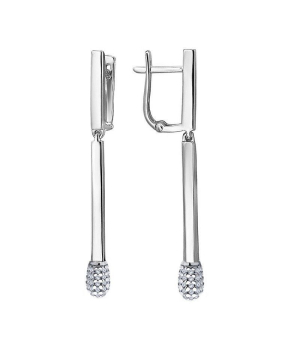 Серебряные серьги с цирконом ‒ Mirserebra925.ru