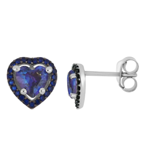 Серебряные серьги с мистик кварцем ‒ Mirserebra925.ru