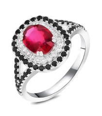 Серебряное кольцо с топазом ‒ Mirserebra925.ru