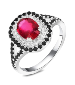 Серебряное кольцо с топазом ‒ Mirserebra925.ru