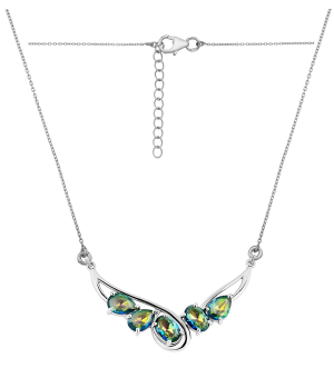 Серебряное колье с мистик кварцем – Mirserebra925.ru