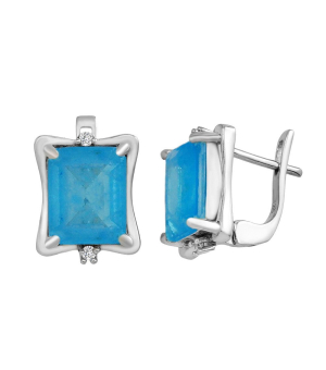 Серебряные серьги с турмалином ‒ Mirserebra925.ru