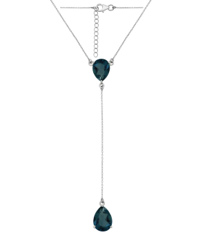 Серебряное колье с лондон топазом кварц – Mirserebra925.ru