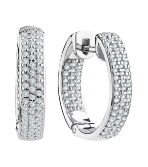 Серебряные серьги с цирконом ‒ Mirserebra925.ru