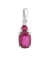 Серебряная подвеска с рубином – Mirserebra925.ru