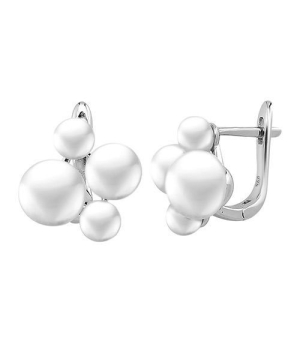 Серебряные серьги с жемчугом ‒ Mirserebra925.ru