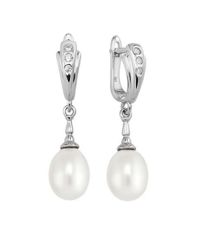 Серебряные серьги с жемчугом ‒ Mirserebra925.ru