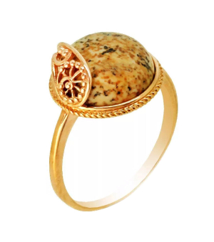 Серебряное кольцо с яшмой ‒ Mirserebra925.ru