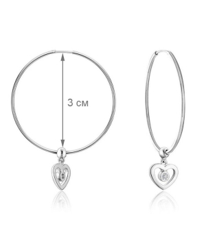 Серебряные серьги с цирконом ‒ Mirserebra925.ru