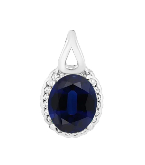 Серебряная подвеска с сапфиром – Mirserebra925.ru