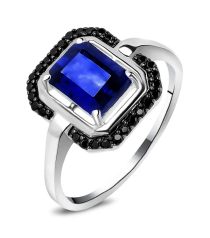 Серебряное кольцо с сапфиром – Mirserebra925.ru