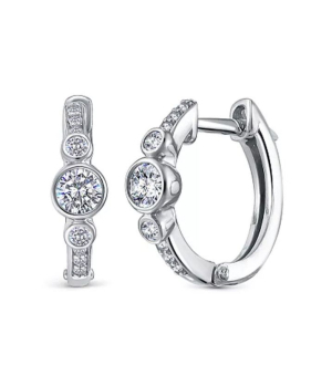 Серебряные серьги с цирконом ‒ Mirserebra925.ru