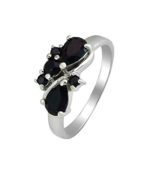 Серебряное кольцо с сапфиром – Mirserebra925.ru