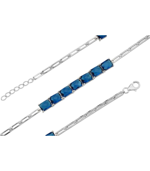 Серебряный браслет с лондон топазом кварц – Mirserebra925.ru