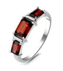Серебряное кольцо с гранатом – Mirserebra925.ru