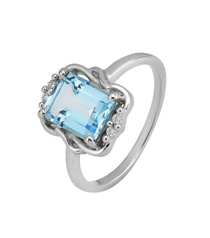 Серебряное кольцо с топазом ‒ Mirserebra925.ru