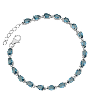 Серебряный браслет с лондон топазом кварц – Mirserebra925.ru