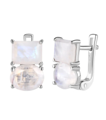 Серебряные серьги с лунным камнем – Mirserebra925.ru