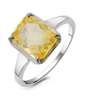 Серебряное кольцо с цирконом ‒ Mirserebra925.ru