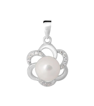Серебряная подвеска с жемчугом ‒ Mirserebra925.ru
