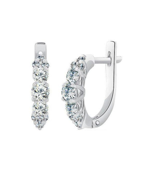 Серебряные серьги с цирконом ‒ Mirserebra925.ru