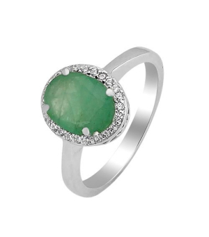 Серебряное кольцо с изумрудом – Mirserebra925.ru