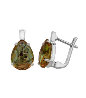 Серебряные серьги с султанитом ‒ Mirserebra925.ru