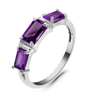Серебряное кольцо с аметистом ‒ Mirserebra925.ru