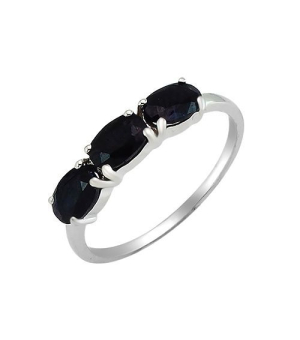 Серебряное кольцо с сапфиром – Mirserebra925.ru