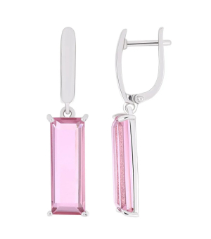 Серебряные серьги с морганитом – Mirserebra925.ru