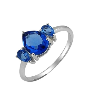 Серебряное кольцо с танзанитом ‒ Mirserebra925.ru