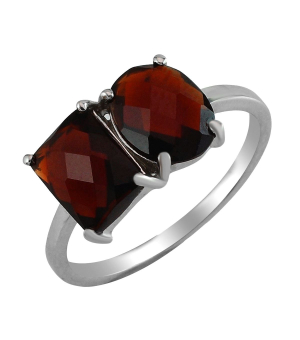 Серебряное кольцо с гранатом – Mirserebra925.ru