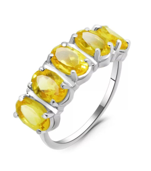 Серебряное кольцо с цитрином – Mirserebra925.ru