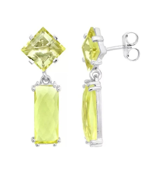 Серебряные серьги с лимонным топазом – Mirserebra925.ru