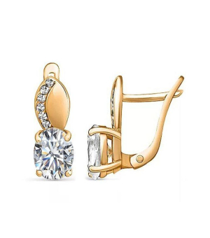 Серебряные серьги с цирконом ‒ Mirserebra925.ru