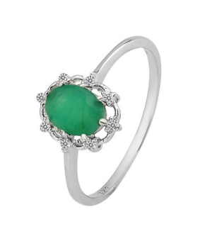 Серебряное кольцо с изумрудом – Mirserebra925.ru