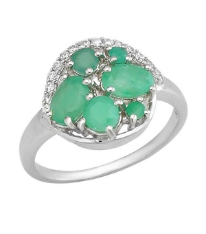 Серебряное кольцо с изумрудом – Mirserebra925.ru