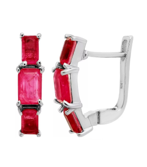 Серебряные серьги с турмалином ‒ Mirserebra925.ru