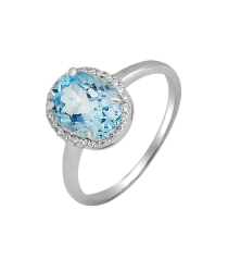 Серебряное кольцо с топазом ‒ Mirserebra925.ru