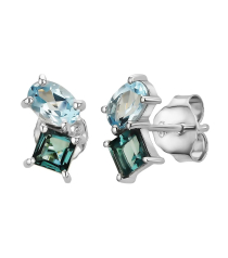 Серебряные серьги микс камней – Mirserebra925.ru