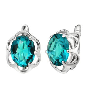 Серебряные серьги с кварцем – Mirserebra925.ru