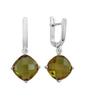 Серебряные серьги с султанитом ‒ Mirserebra925.ru