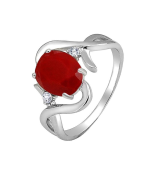 Серебряное кольцо с кораллом ‒ Mirserebra925.ru