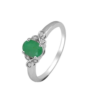 Серебряное кольцо с изумрудом – Mirserebra925.ru