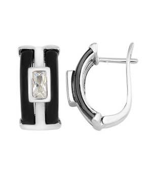 Серьги из керамики с серебром ‒ Mirserebra925.ru